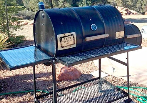 Moss Grills Joeys Ranch Style Barbecue Grill / 55 Gal Barrel Smoker + Open  Ranch Grill / Residential or Commercial / #208