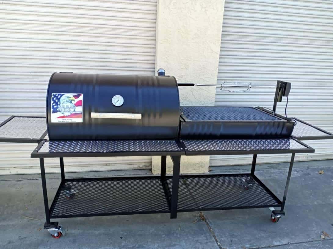 Moss Grills Ranch Style Custom BBQ Grill Smoker / Charcoal, Rotisserie /  #206