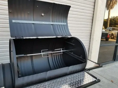 Single Barrel Smoker with Rotisserie