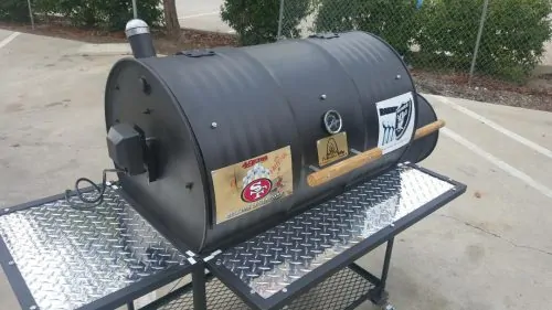 Single Barrel Smoker with Rotisserie