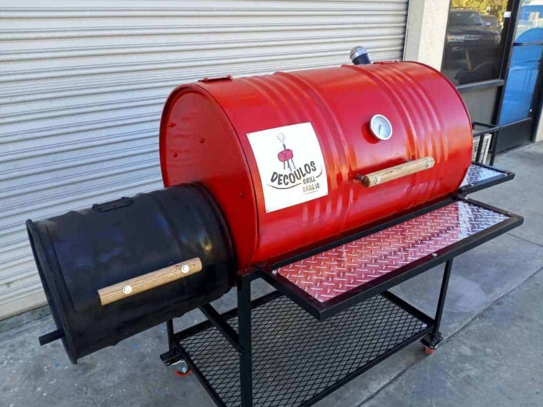 Moss Vertical Single Barrel Smoker – with Lower Firebox