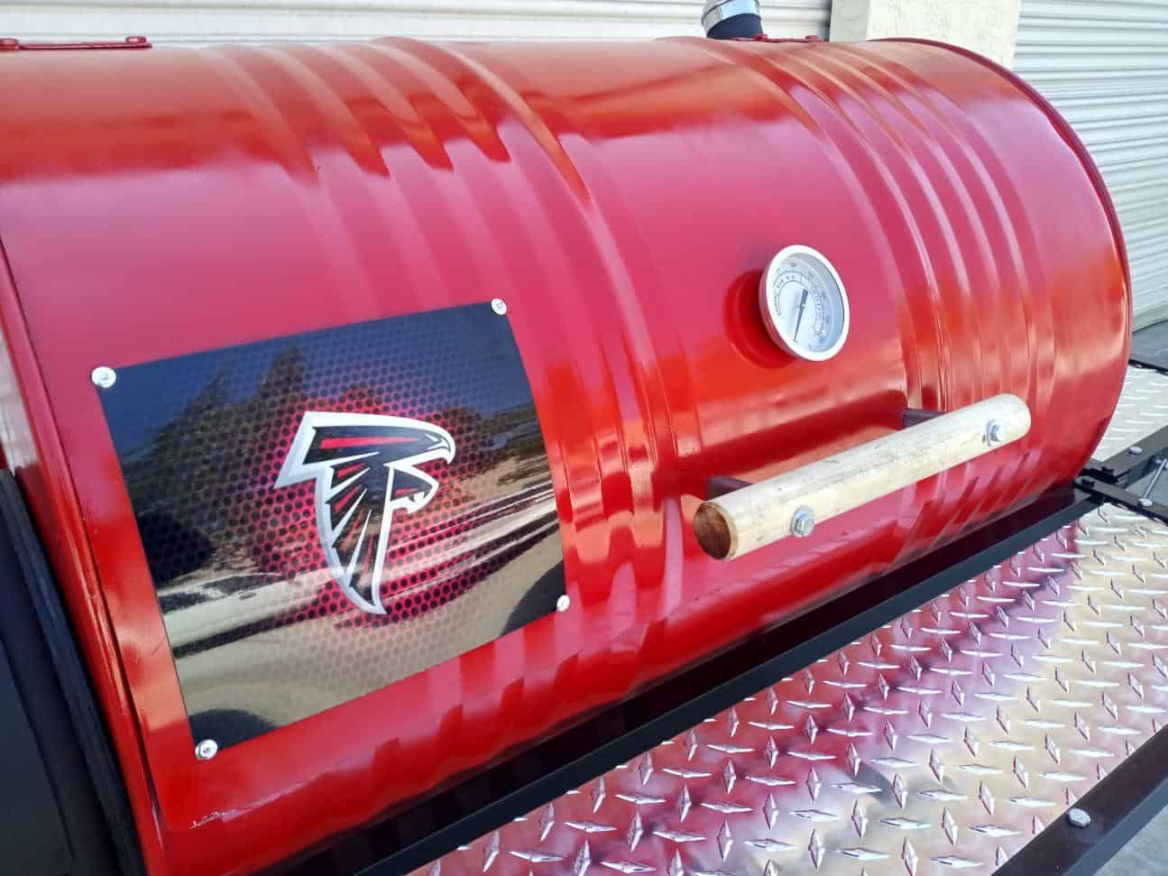 Red / Green Hot Barbecue Smoker – Offset Firebox