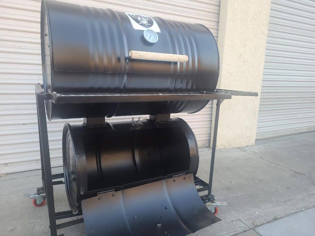 Single Barrel Smoker With Offset Firebox Grill Moss Grills 4525